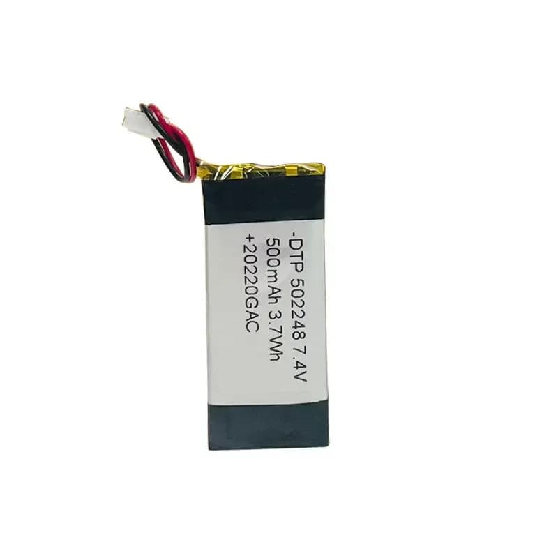Customized Small Lipo Battery Pack 502248-2S 7.4V 500mAh 