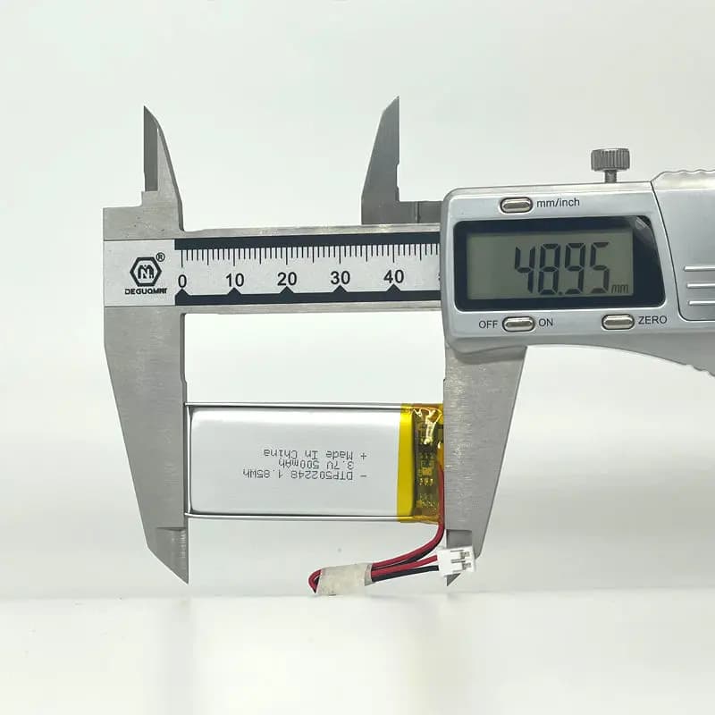 High Capacity Pouch Lithium battery 502248 500mah