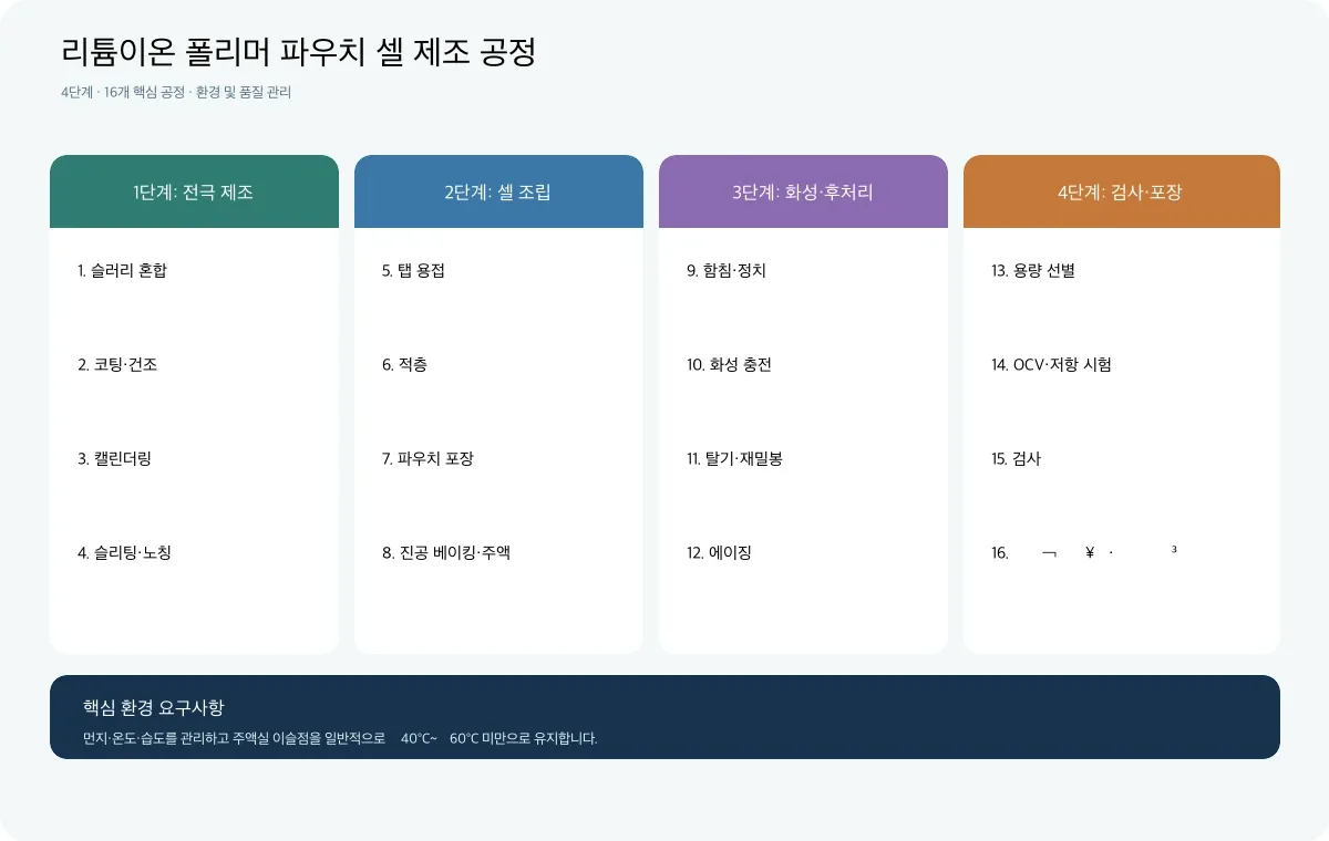 리튬 배터리 제조 공정 흐름도
